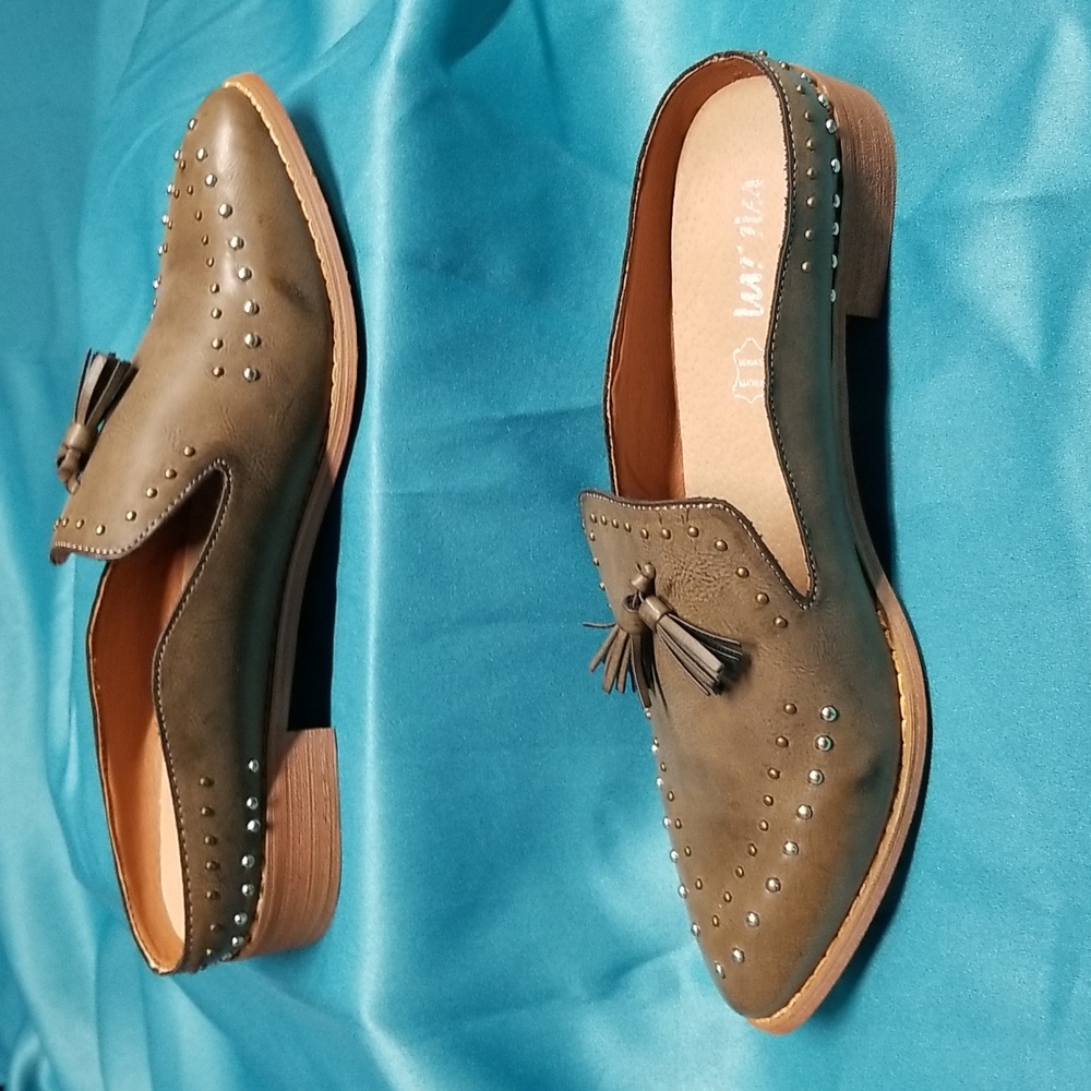 Leather upper mules - Picture 3 of 8